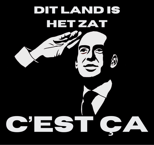 Sticker DIT LAND IS HET ZAT CEST CA Zwart
